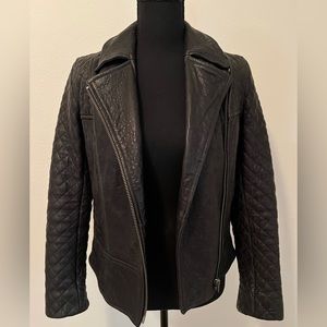 All Saints black genuine leather jacket